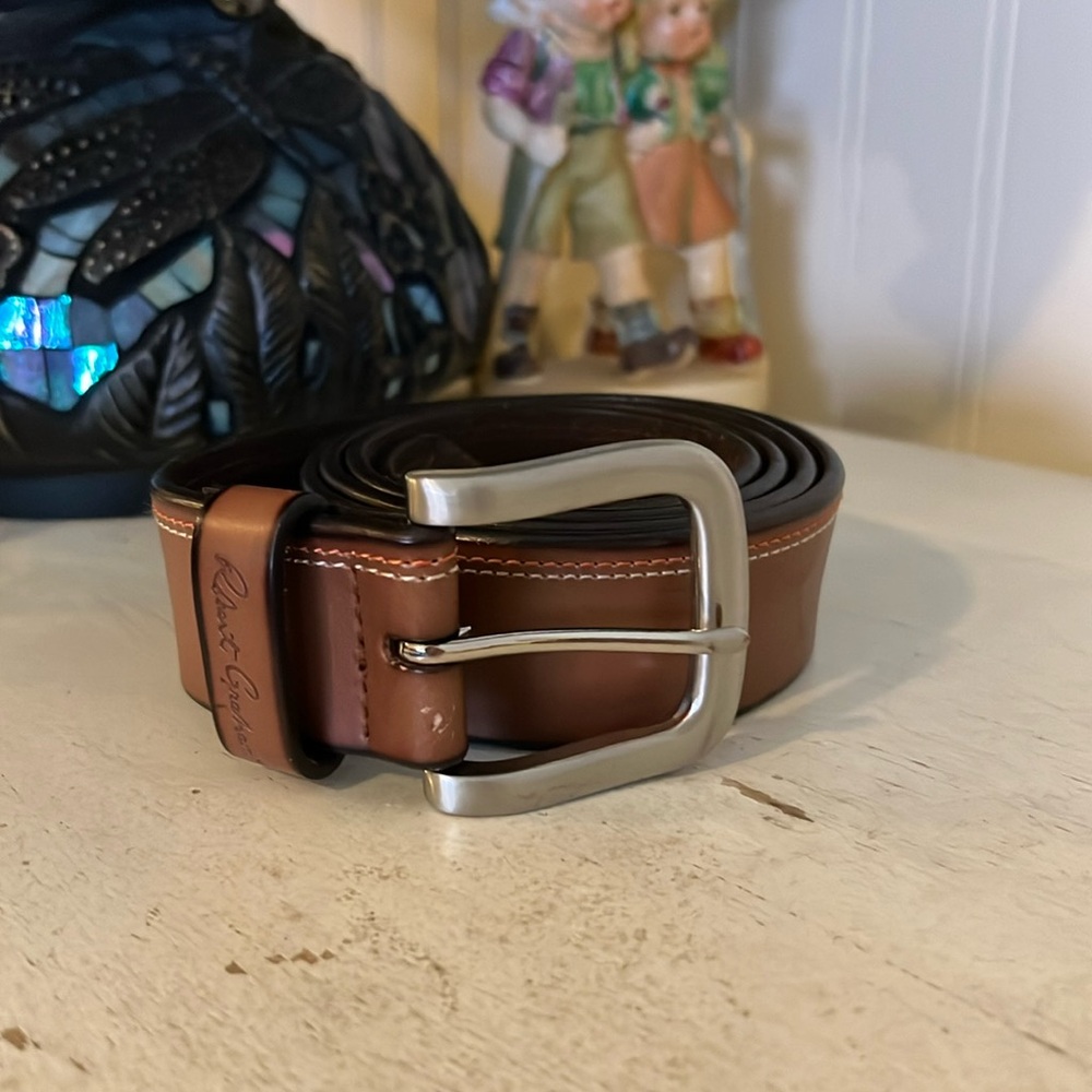Robert Graham brown leather belt size 42